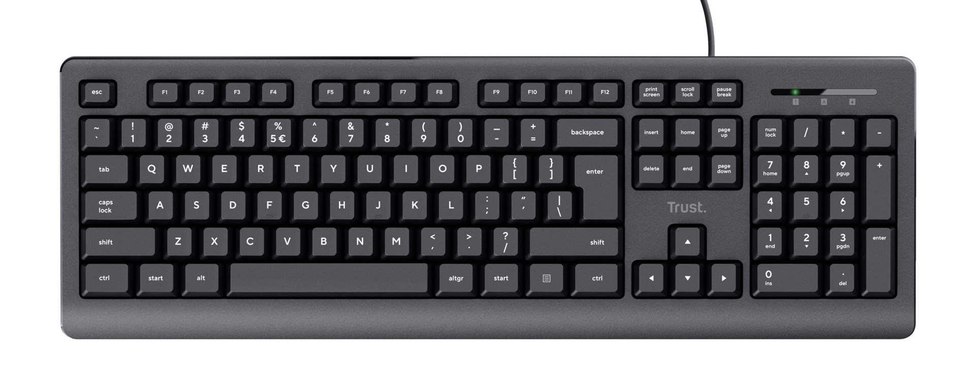 Klawiatura TRUST TK-150 KEYBOARD US (23980) - obrazek 3