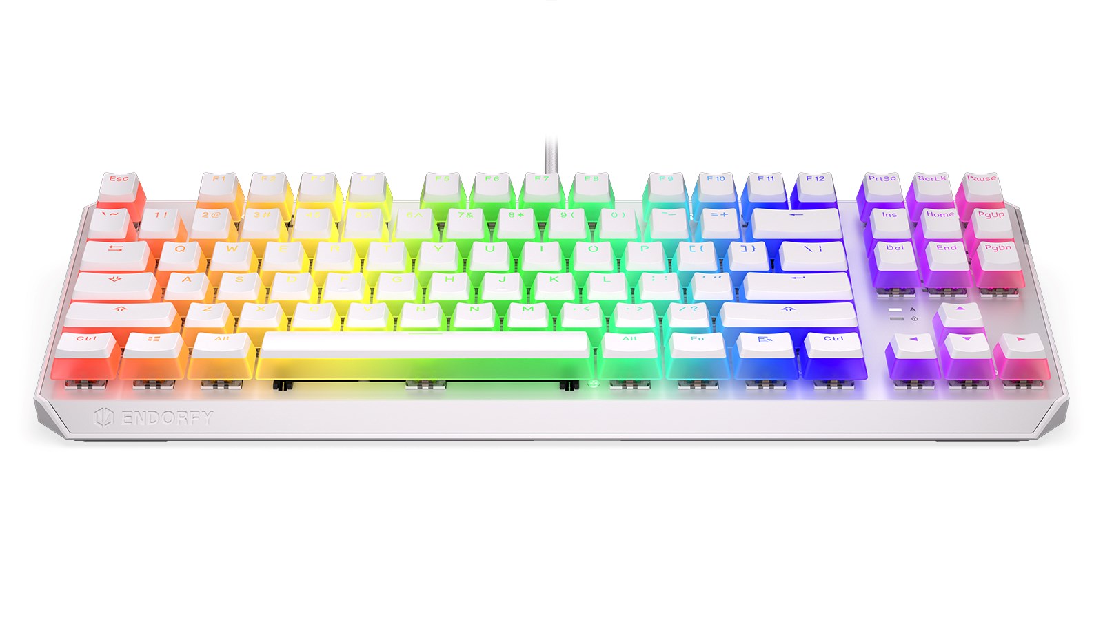 Klawiatura gamingowa ENDORFY Thock TKL Pudding Onyx White Brown RGB - obrazek 3