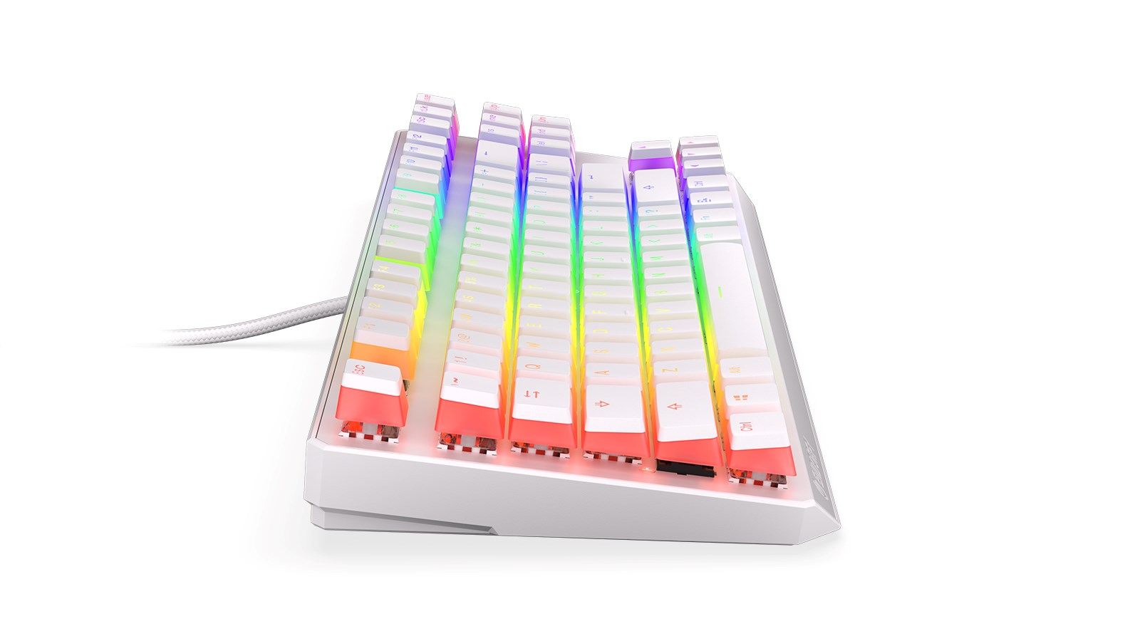 Klawiatura gamingowa ENDORFY Thock TKL Pudding Onyx White Brown RGB - obrazek 4