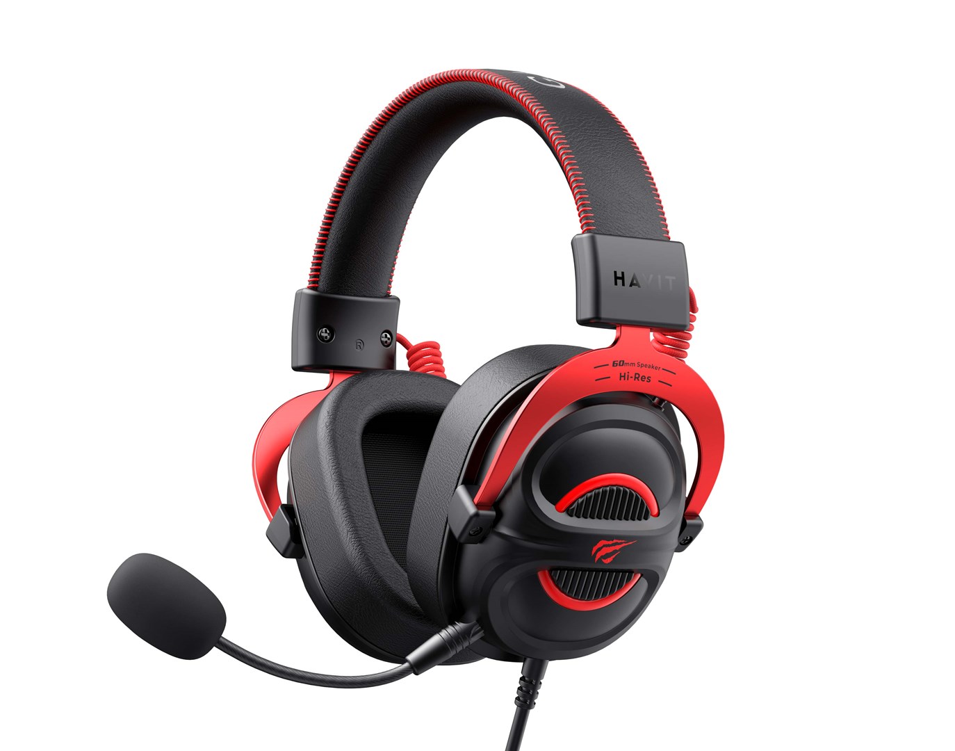 Słuchawki gamingowe Havit H2002E Pro (czarny/czerwony) - obrazek 4