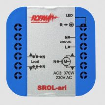 ROPAM SROL-ari bezprzewodowy, douszkowy sterownik rolety 230VAC, amperometryka, status rolety w aplikacji i panelu dotykowym (-IP-64).