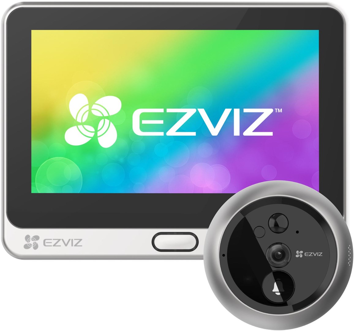 EZVIZ DP2C wideodomofon 2 MP 10,9 cm (4.3") Srebrny - obrazek 3