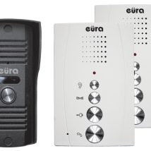 DOMOFON ”EURA” ADP-51A3 ”DIFESA” – 1-rodzinny, 2 unifony, interkom, biały