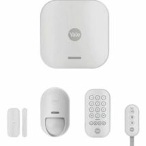Yale Zestaw startowy inteligentnego alarmu 5 elementów – Centralka, Klawiatura, Pilot, Czujnik ruchu, Czujnik okno/drzwi