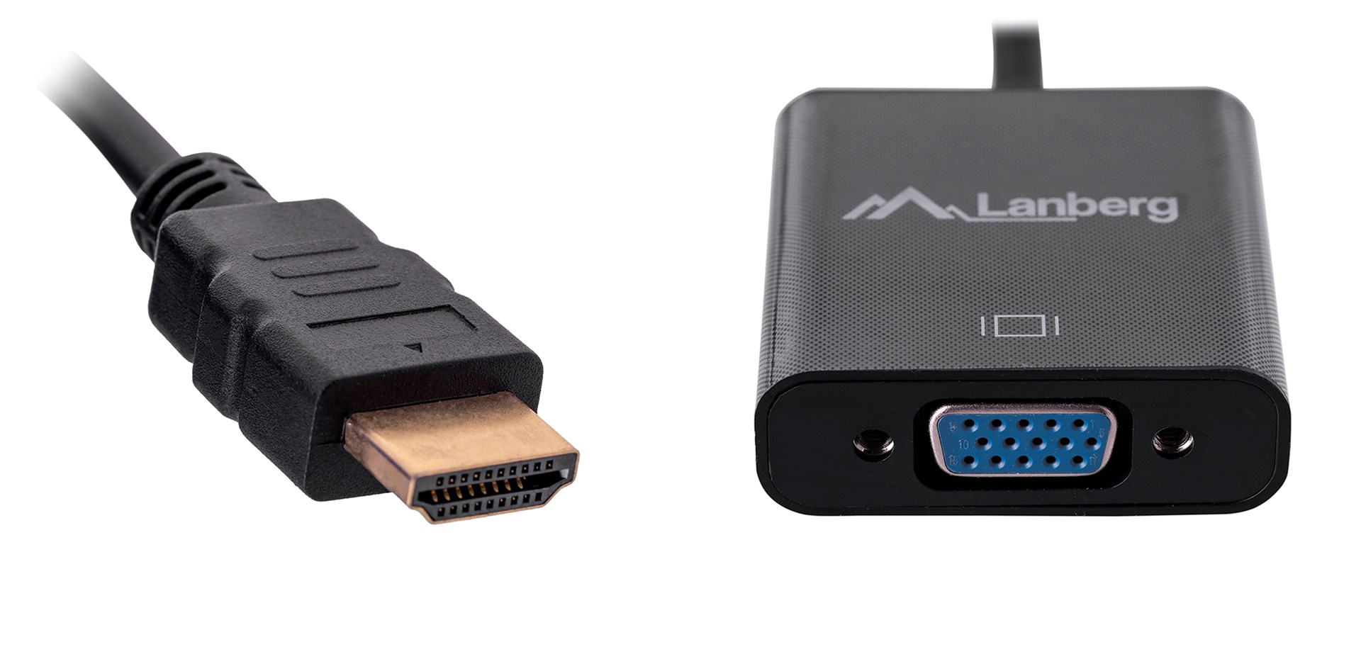 Adapter Lanberg AD-0017-BK (HDMI M - D-Sub (VGA) F; 0,20m; kolor czarny) - obrazek 3