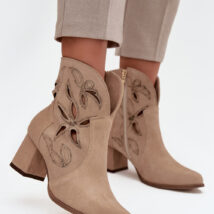 Botki Model Zazoo 3647 Beige Zamsz – Step in style