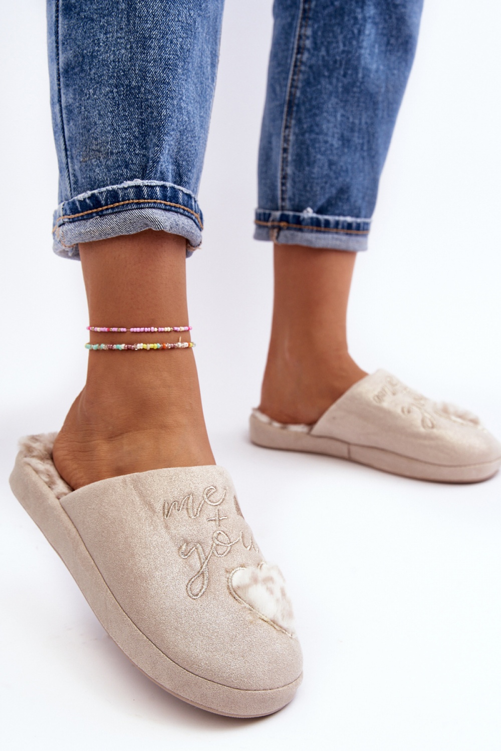 Kapcie Model Geraja MD6003 Beigfe - Step in style - obrazek 2