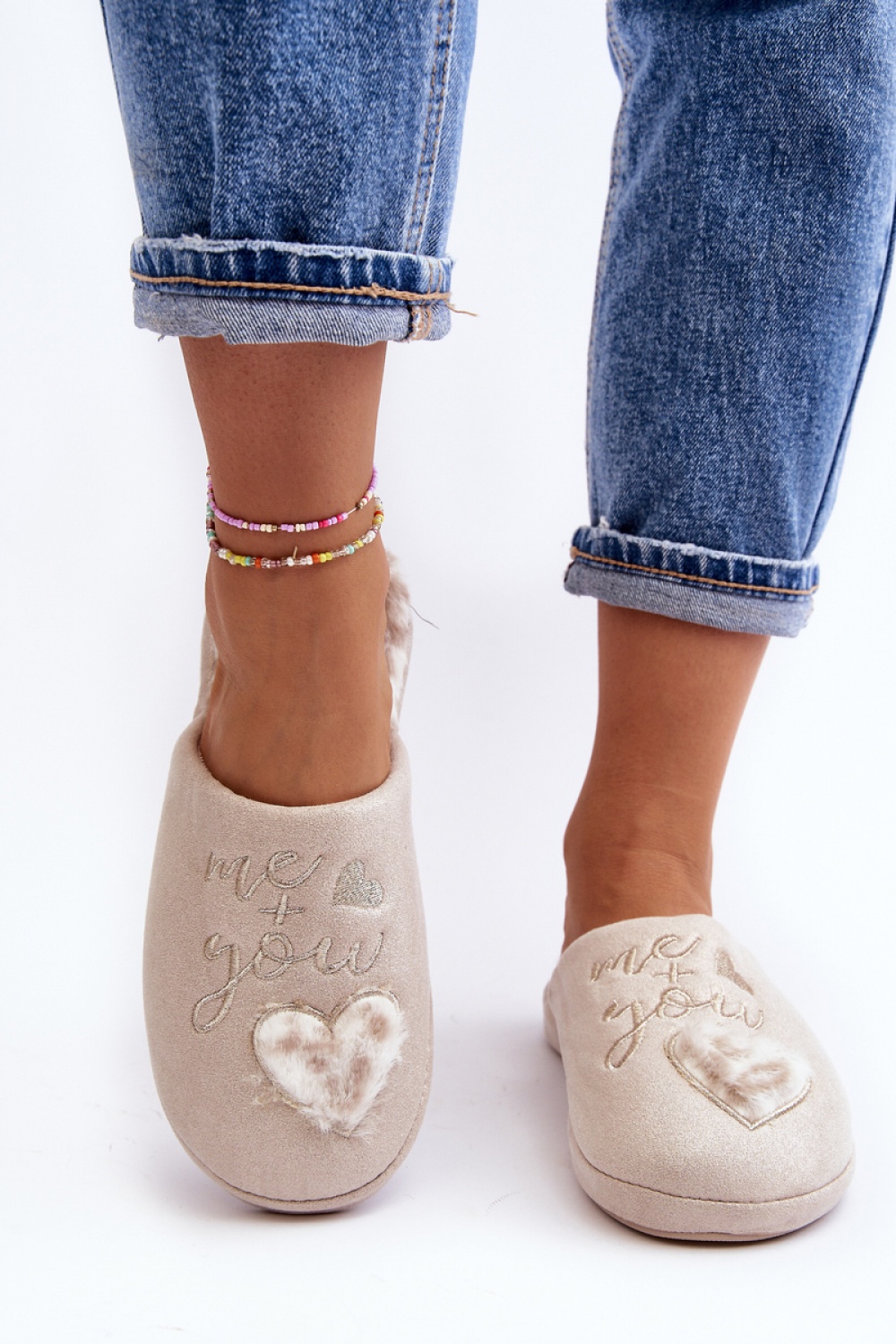 Kapcie Model Geraja MD6003 Beigfe - Step in style - obrazek 3