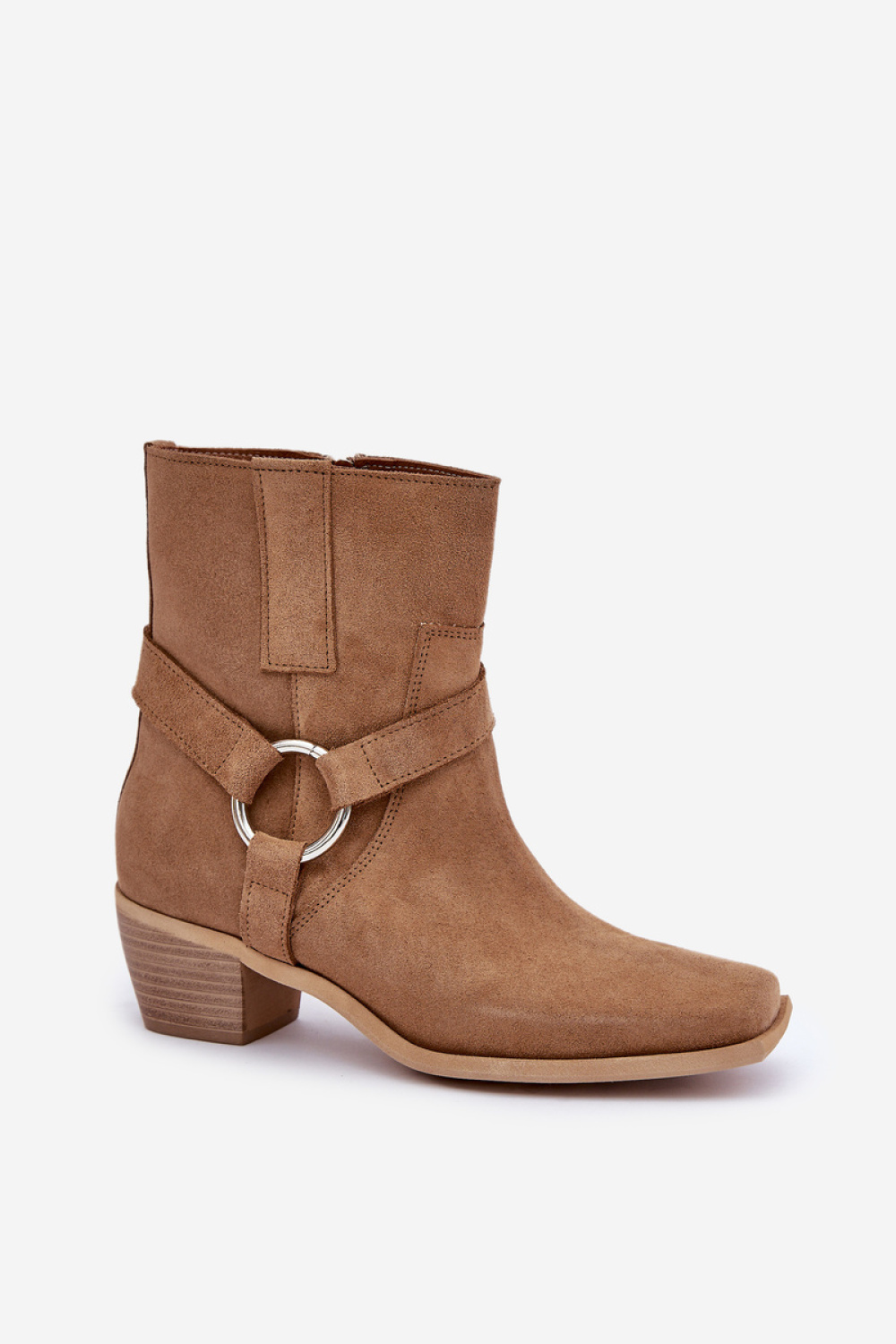 Botki Model Zazoo 3444/2 Beige Zamsz - Step in style - obrazek 2