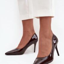 Szpilki Model Jadira LE139P Czekolada Lakier – Step in style