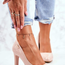 Czółenka Model Sergio Leone Campbell 1457 Beige Lakier – Step in style