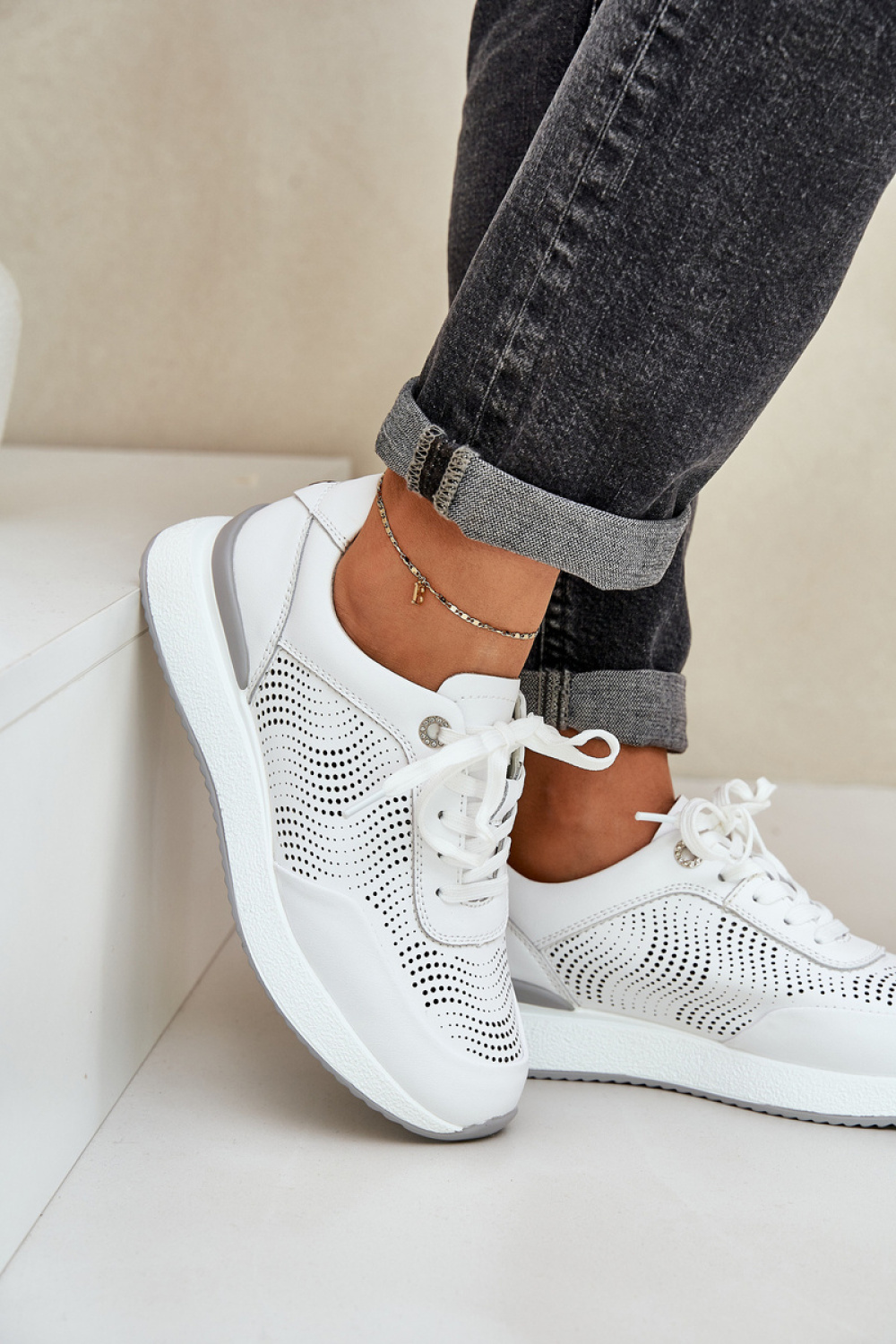 Buty Sportowe Model S.Barski LR51-551 White - Step in style - obrazek 3