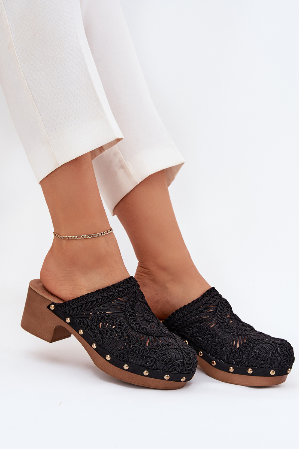 Sandał Klapki Model Senevia C-389 Black - Step in style - obrazek 3