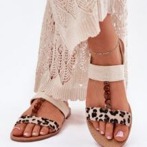 Sandały Model Virona BJ717 Panterka Beige – Step in style