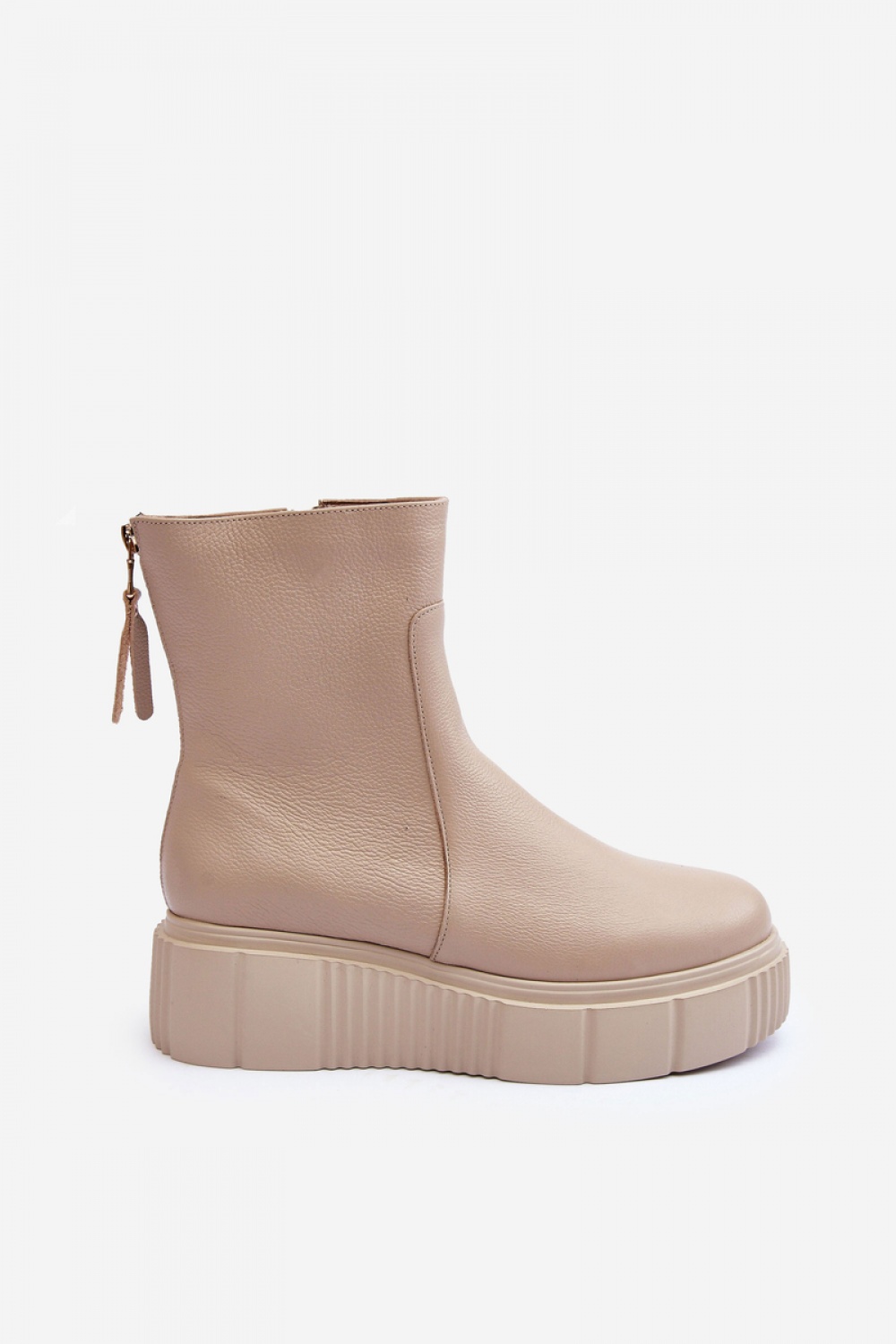 Botki Model Lemar Jenefer 60369 Beige - Step in style - obrazek 3