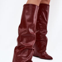 Kozaki Model Elivira CLS-531 Bordo Skóra – Step in style