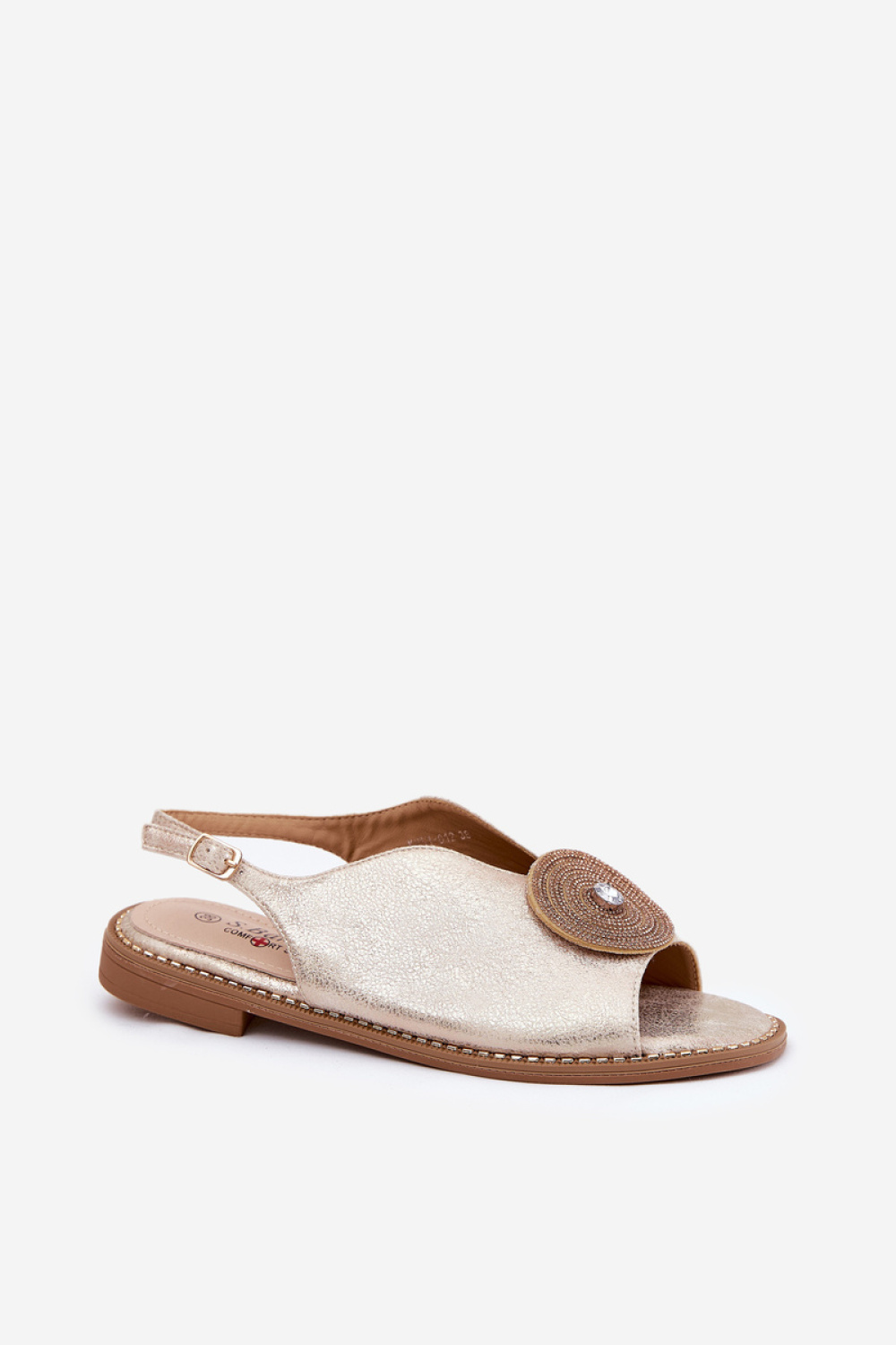 Sandały Model S.Barski KV51-012 Gold - Step in style - obrazek 2