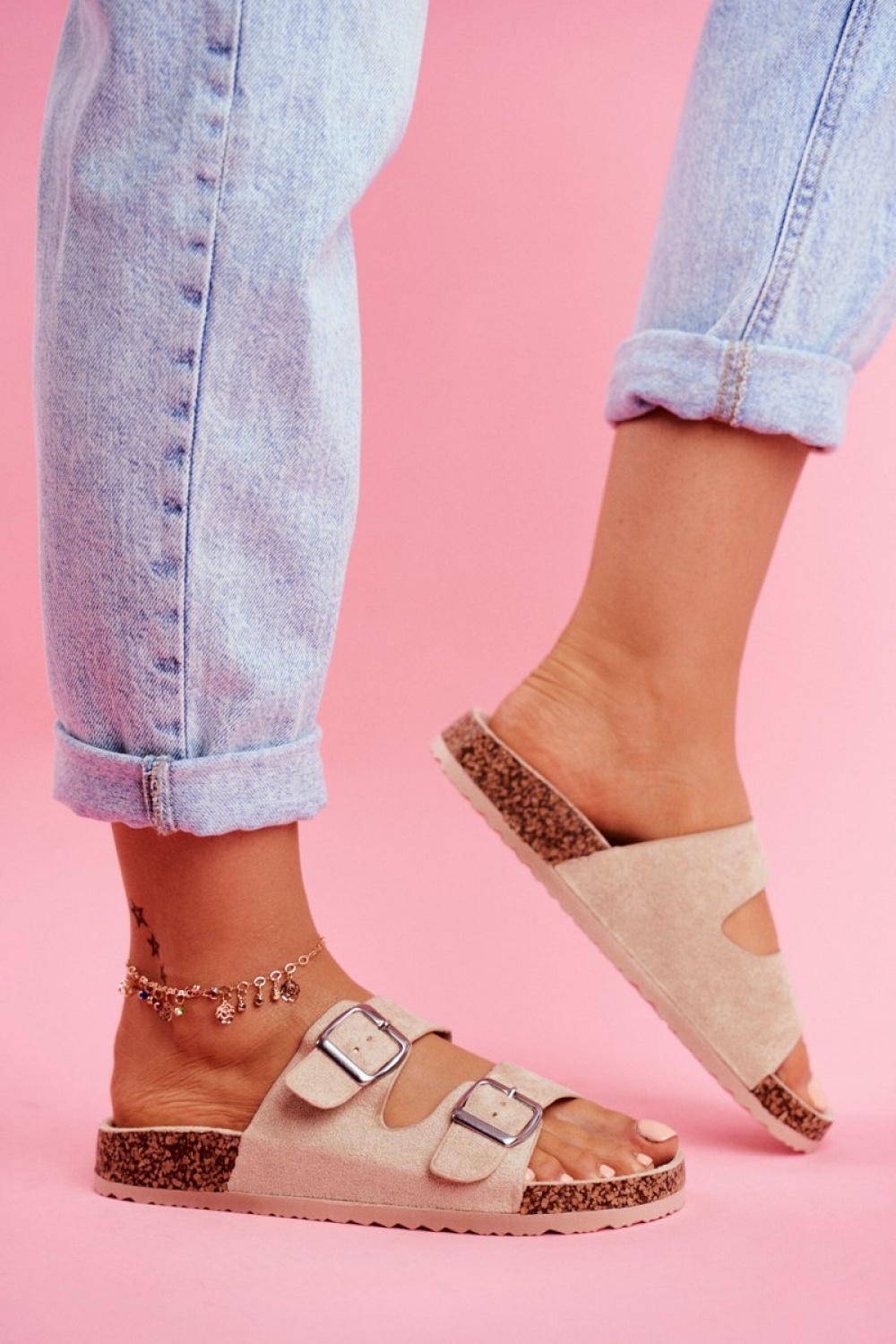 Sandał Klapki Model Si Senor 20SD21-1732 Beige - Step in style - obrazek 2