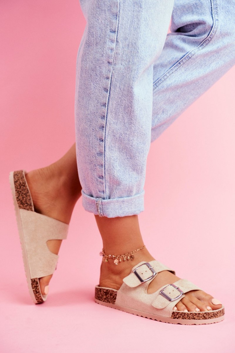 Sandał Klapki Model Si Senor 20SD21-1732 Beige - Step in style - obrazek 3