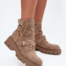 Botki Model Helisse 7631A Beige Zamsz – Step in style