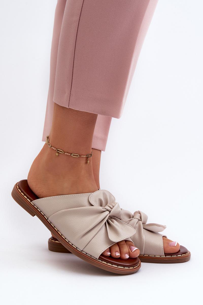 Sandał Klapki Model Nelvira RMR2266-8 Beige - Step in style