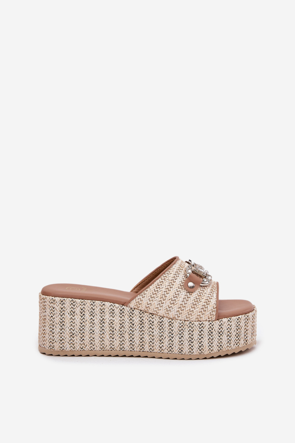 Sandał Klapki Model Isolene 55-A08 Beige - Step in style - obrazek 2