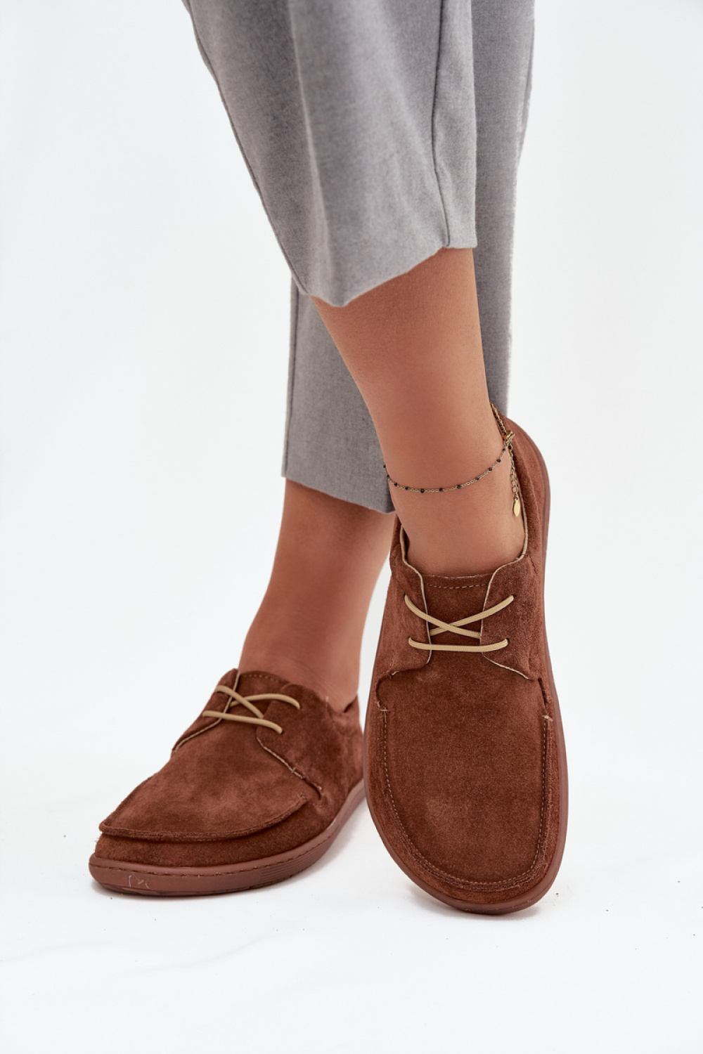 Półbuty Model Zazoo 327 Brown - Step in style - obrazek 3