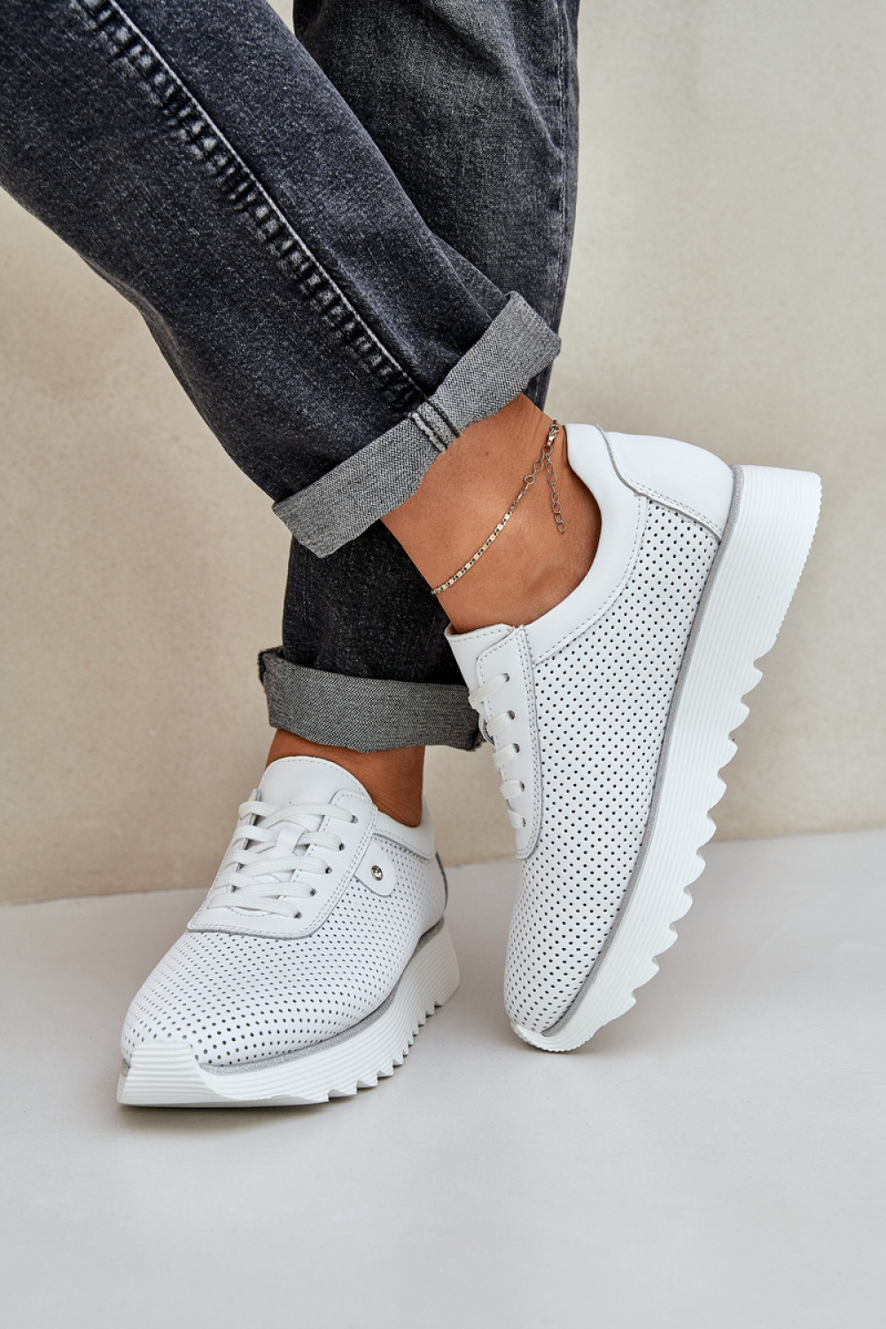 Buty Sportowe Model DA LR51-629 White - Step in style - obrazek 3