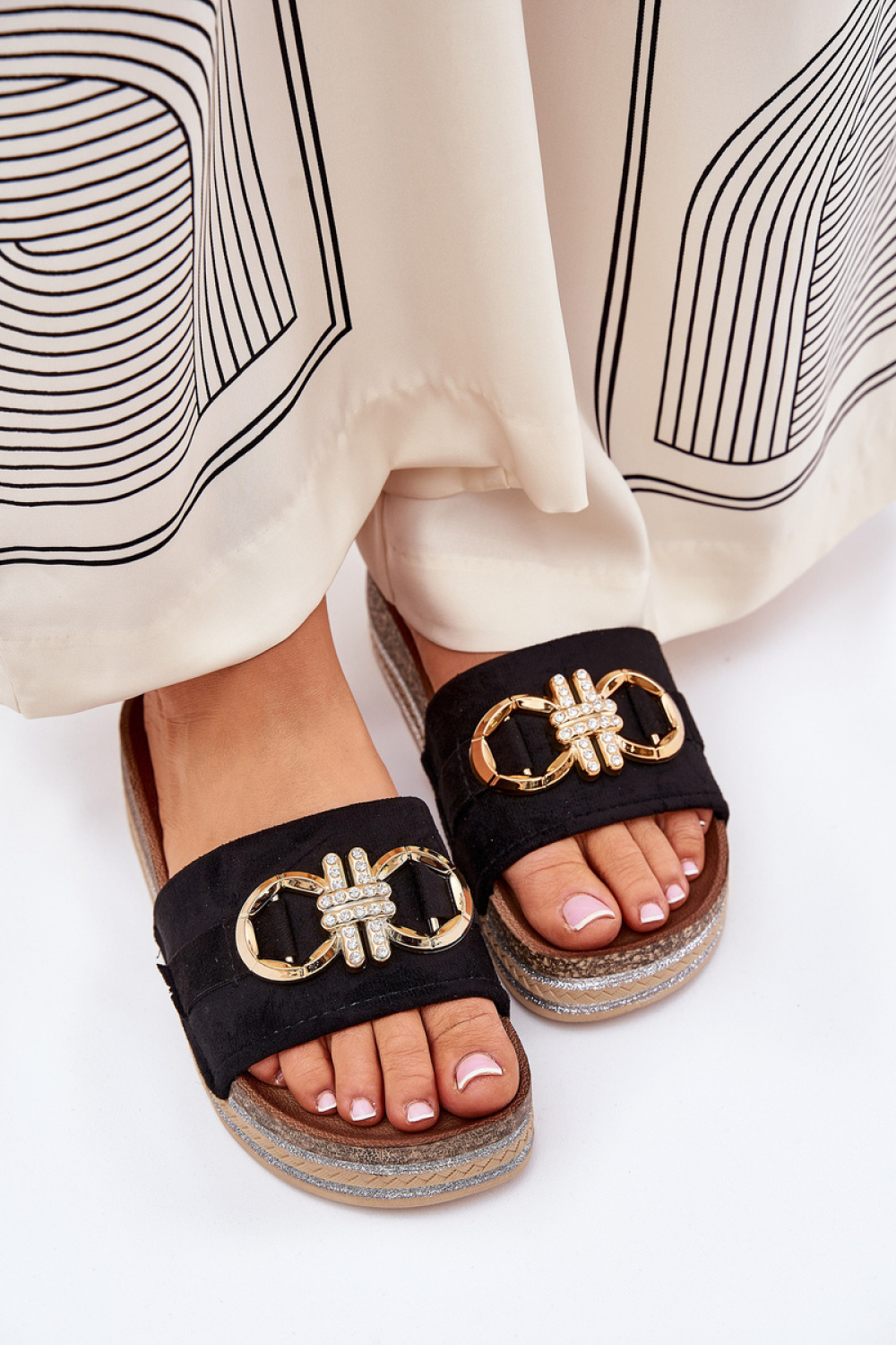 Sandał Klapki Model Rilirea M339 Black - Step in style - obrazek 3