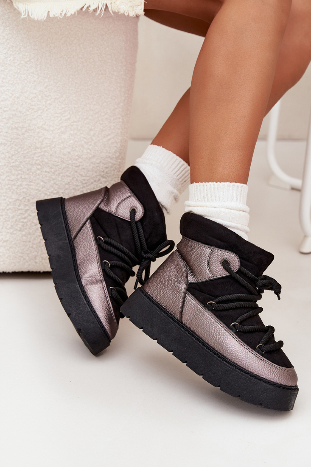 Śniegowce Model Xarina 6483 Black - Step in style - obrazek 3