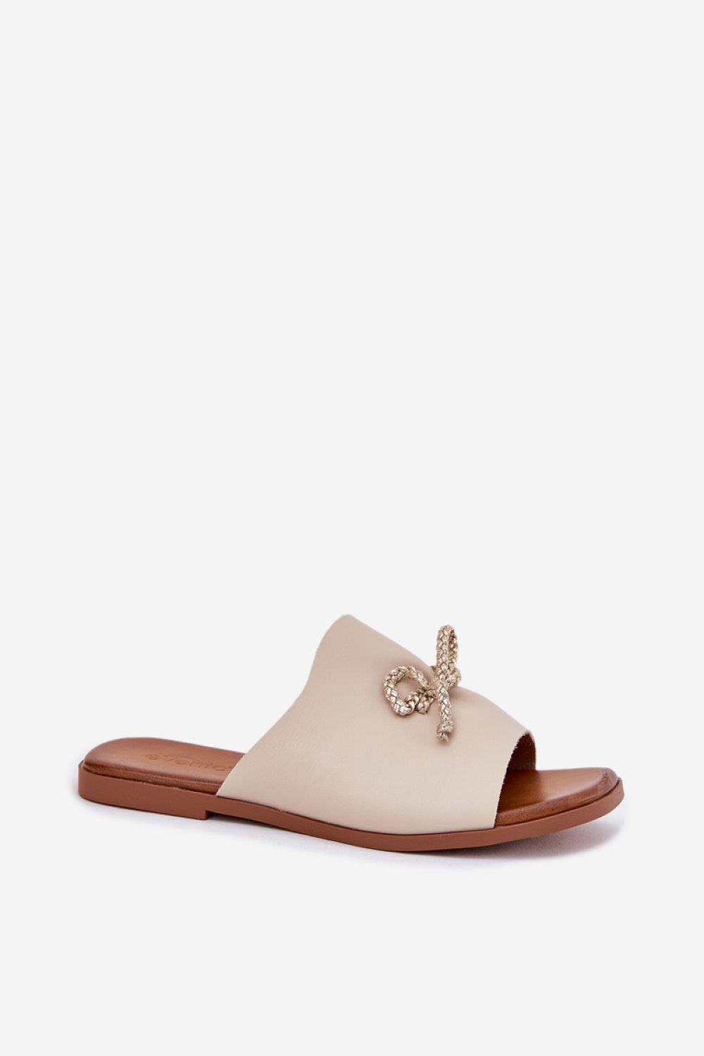 Sandał Klapki Model Norela 25SD35-8781 Beige - Step in style - obrazek 2