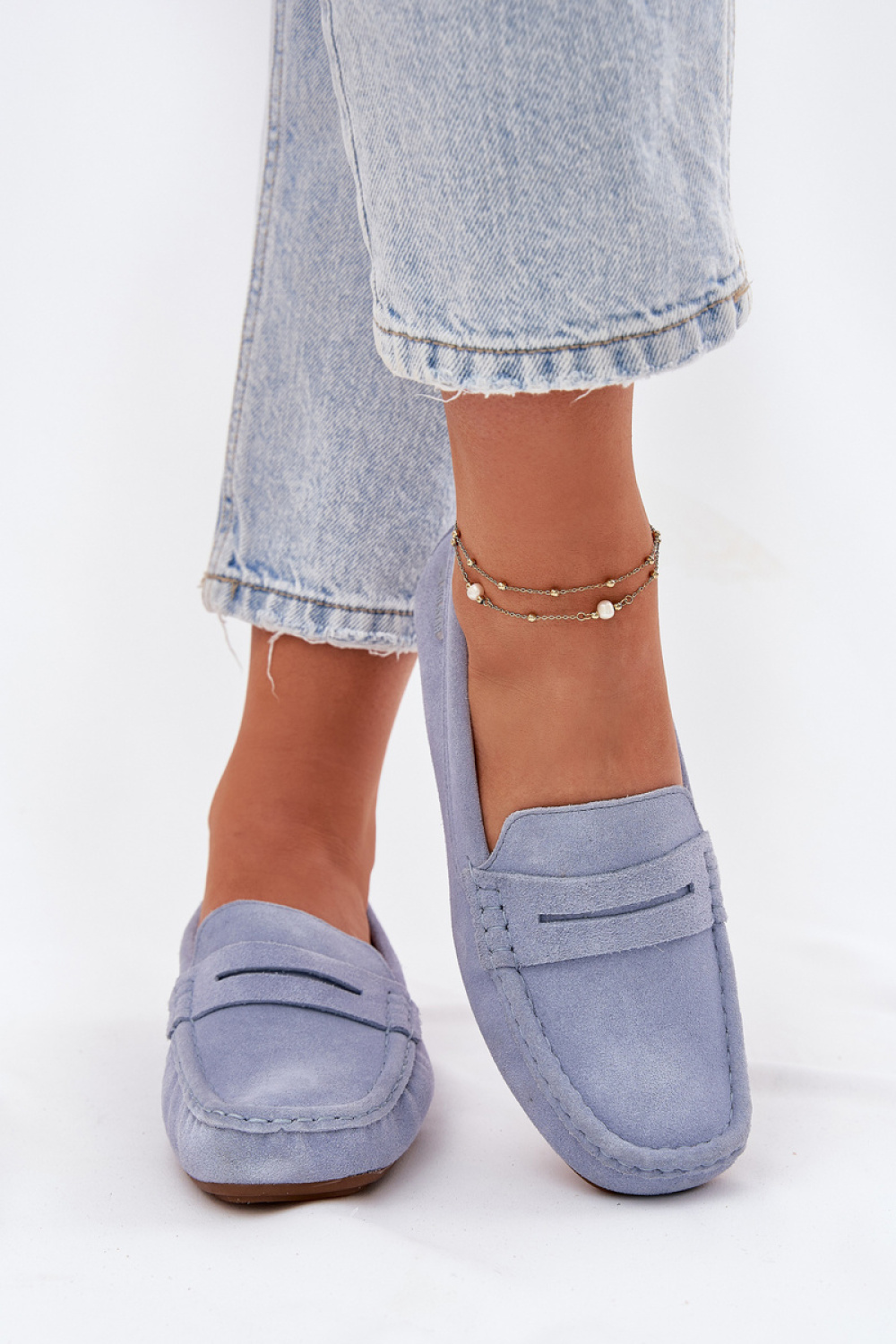 Mokasyny Model Big Star RR274943 Blue - Step in style - obrazek 3