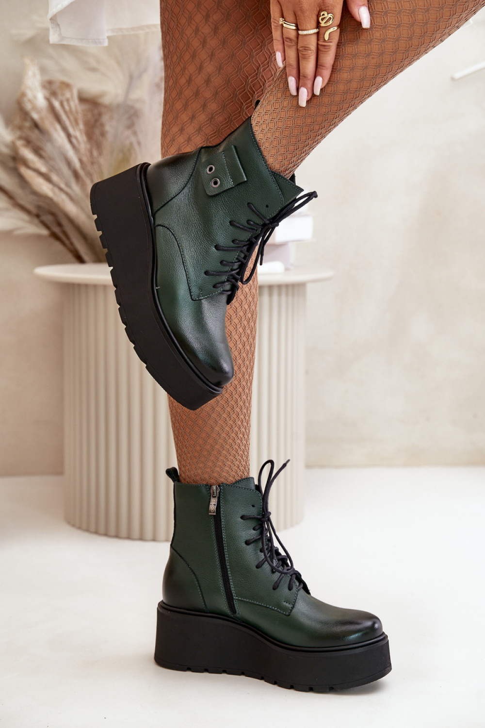 Botki Model Zazoo 60499 Dark Green - Step in style - obrazek 3