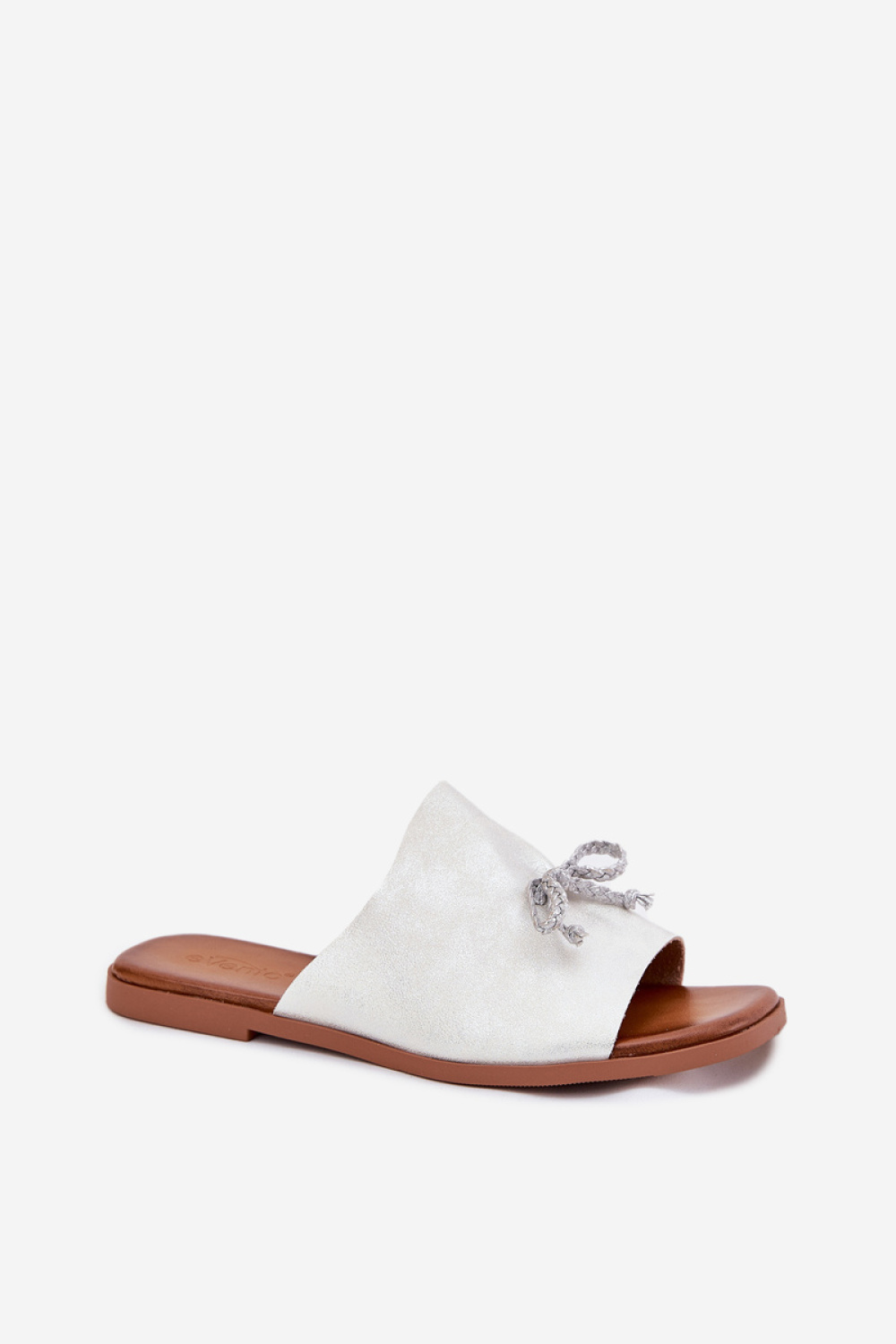 Sandał Klapki Model Norela 25SD35-8781 Silver - Step in style - obrazek 2