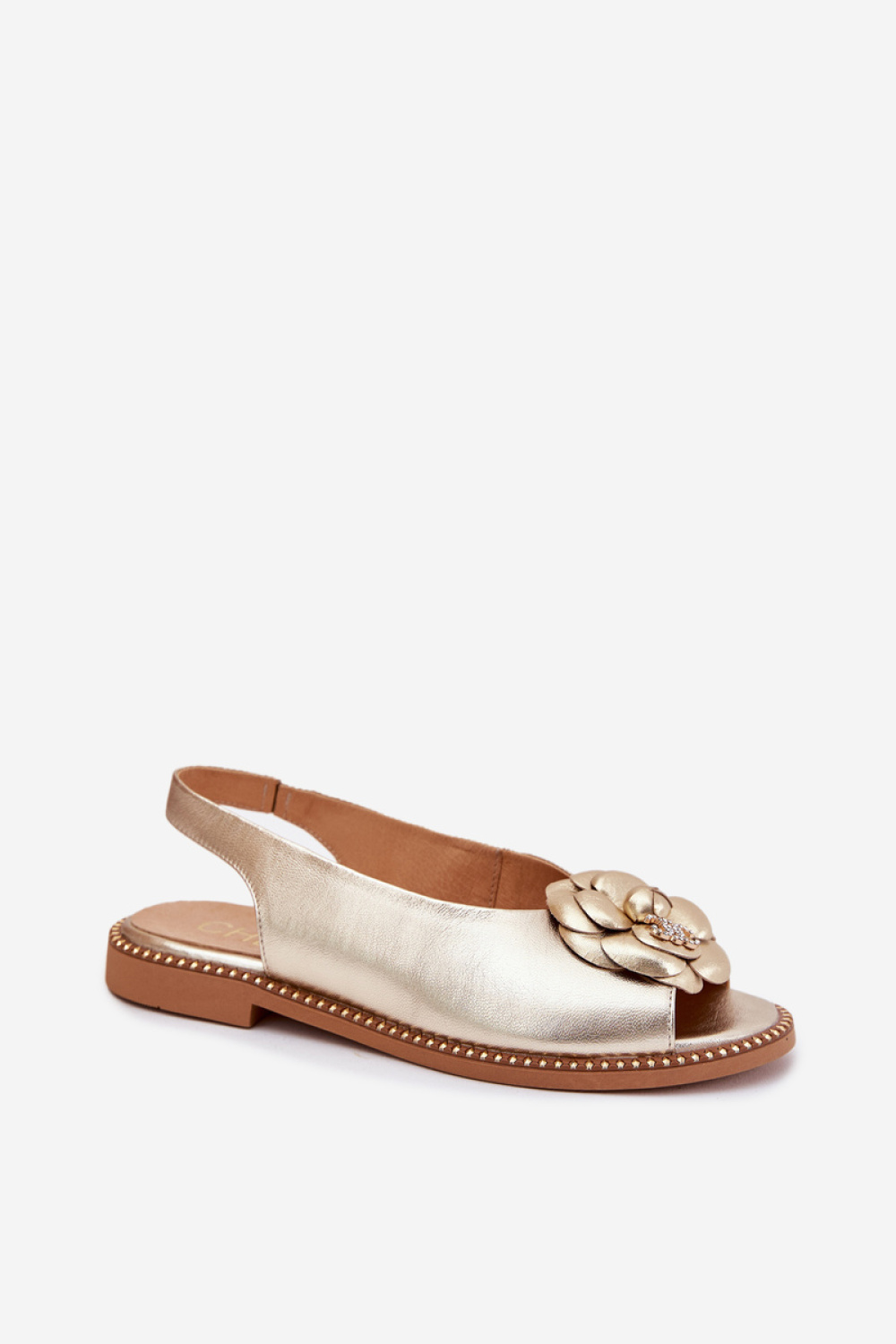 Sandały Model CheBello 4642 Gold - Step in style - obrazek 2