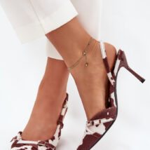 Szpilki Model Ravira QQ-201 White/Brown – Step in style