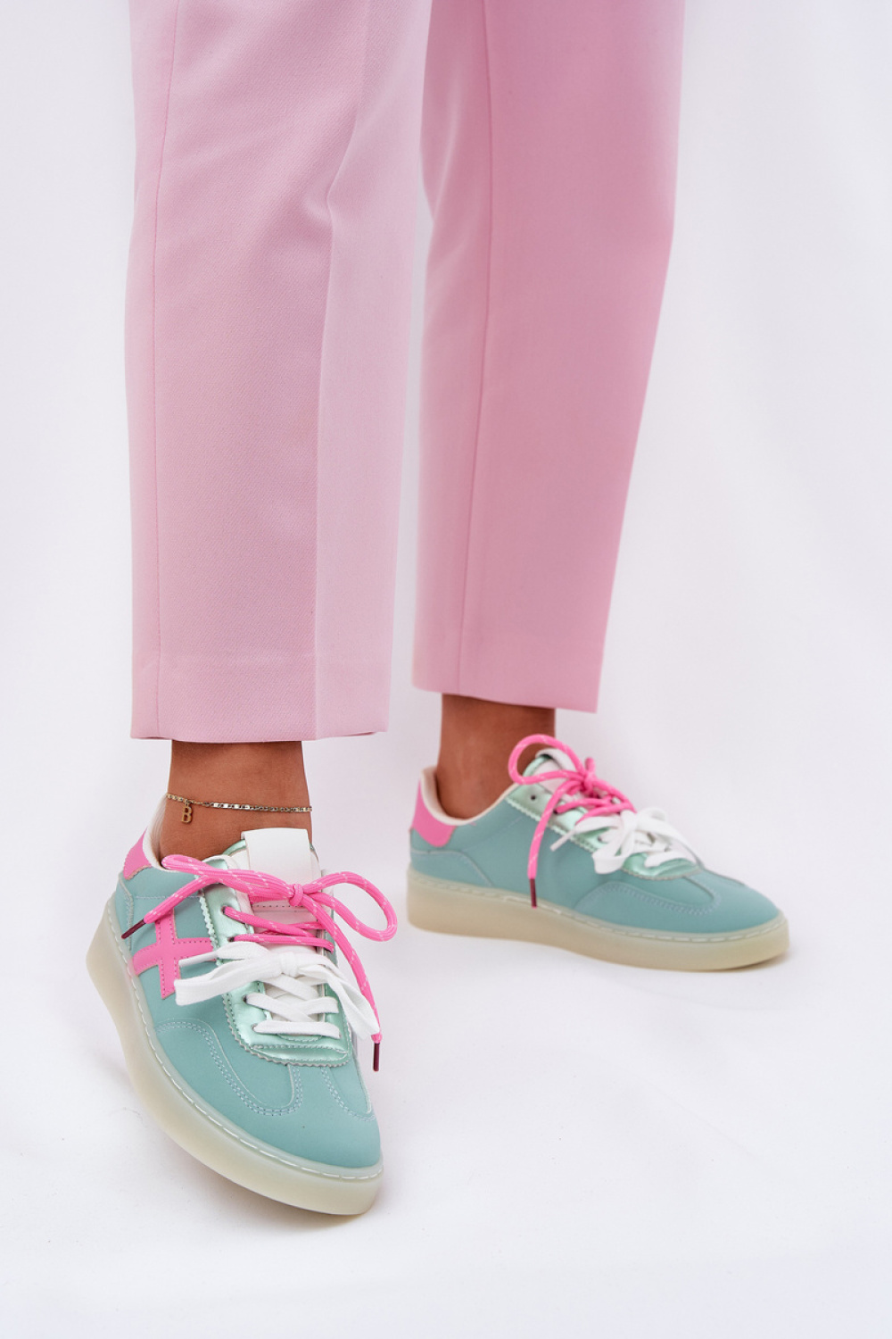 Buty Sportowe Model Zelevelis C2051-7 Mint/Pink - Step in style