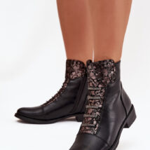 Botki Model Labise ASA62-16 Black Flowers – Step in style