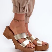 Sandał Klapki Model Zazoo 40412 Gold – Step in style