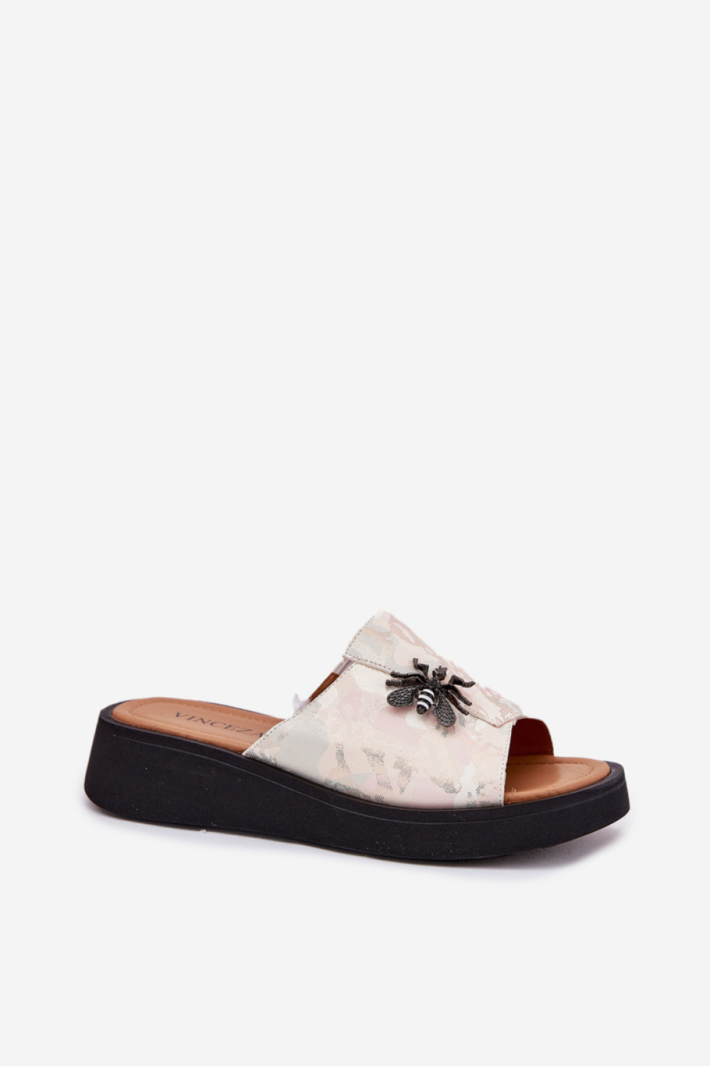 Sandał Klapki Model Vinceza 66752 Beige - Step in style - obrazek 2