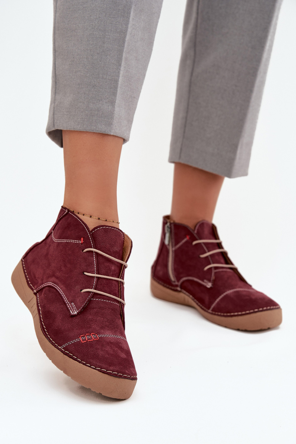 Półbuty Model Artiker 57C2116 Bordo - Step in style