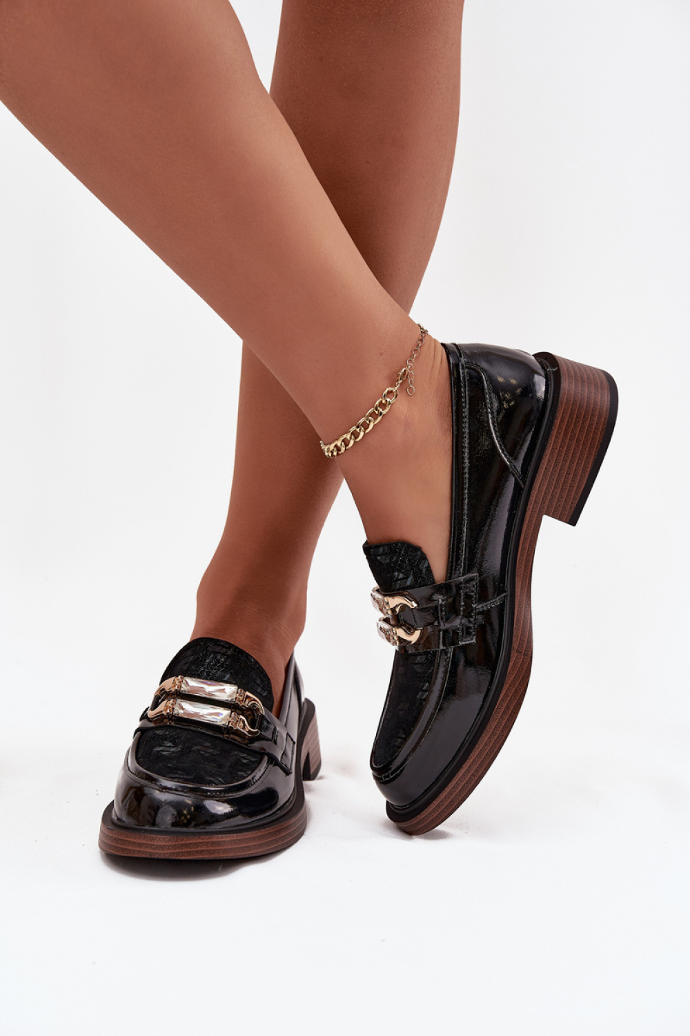 Mokasyny Model DA MR52-173 Black - Step in style - obrazek 3