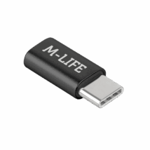 Adapter Przejściówka Micro USB – USB typu C M-Life czarna