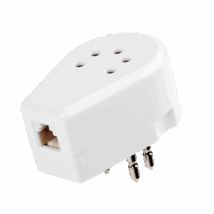 Adapter wtyku telefonicznego Belgijskiego – biały