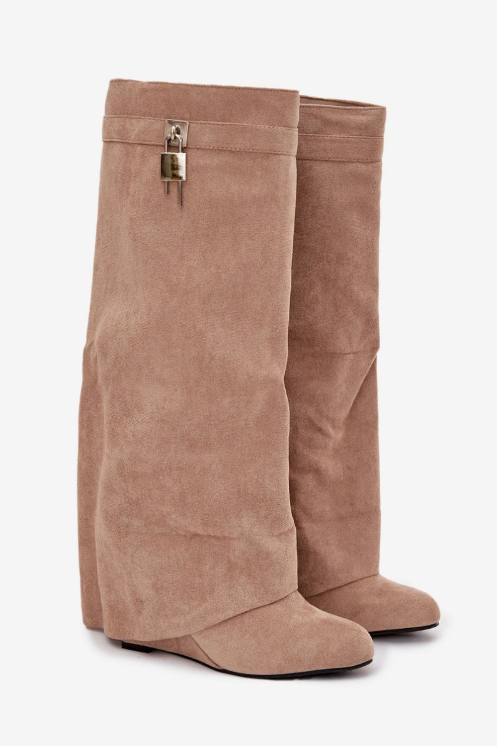 Kozaki Model Korivelle 035 Beige Zamsz - Step in style - obrazek 2