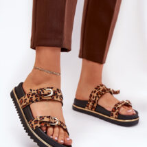 Sandał Klapki Model Ziferte LD-27 Brown Panterka – Step in style