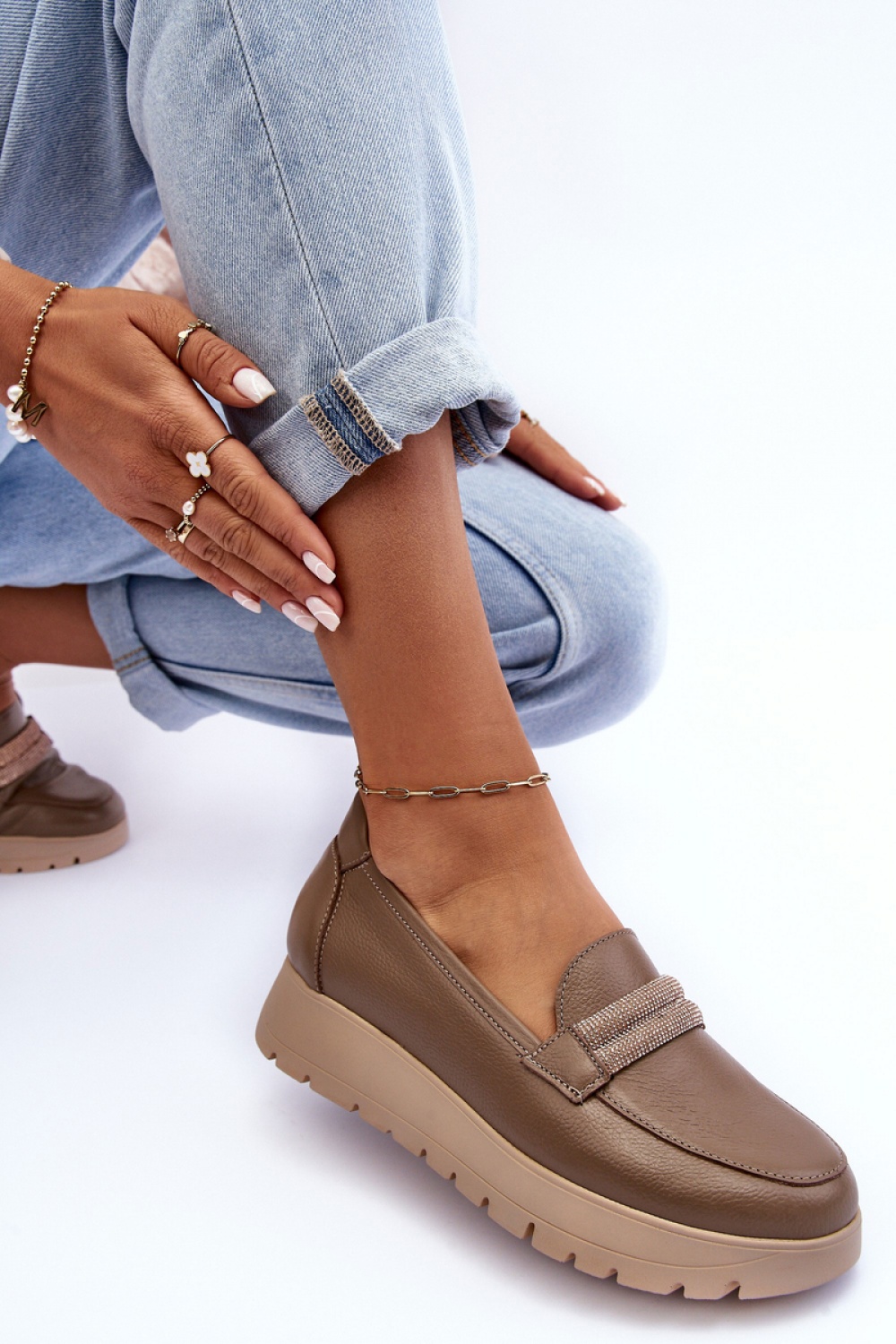 Półbuty Model Lemar Lehira 20141 Beige - Step in style - obrazek 2