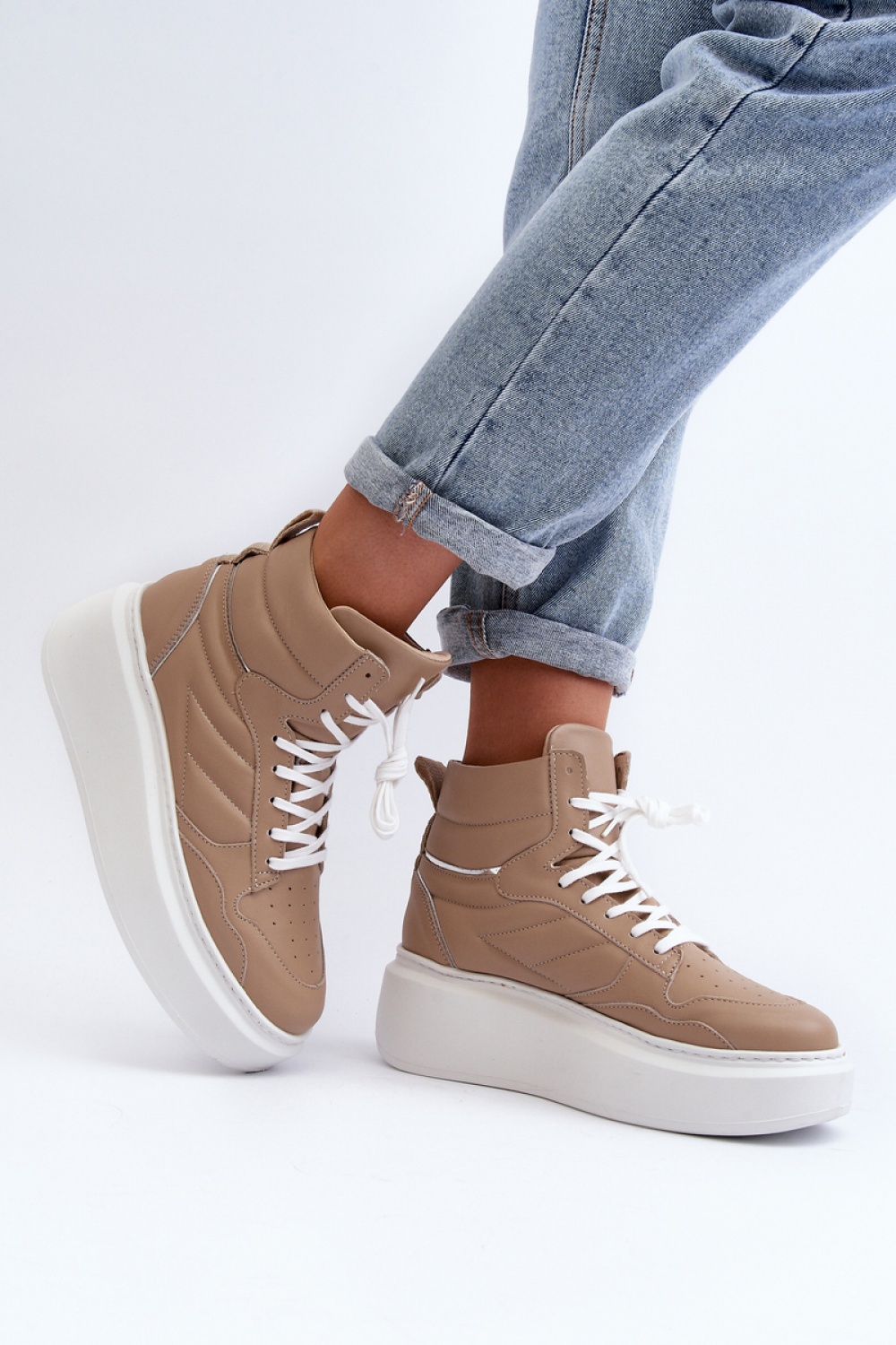 Buty Sportowe Model Zazoo 3392/X Beige - Step in style - obrazek 2