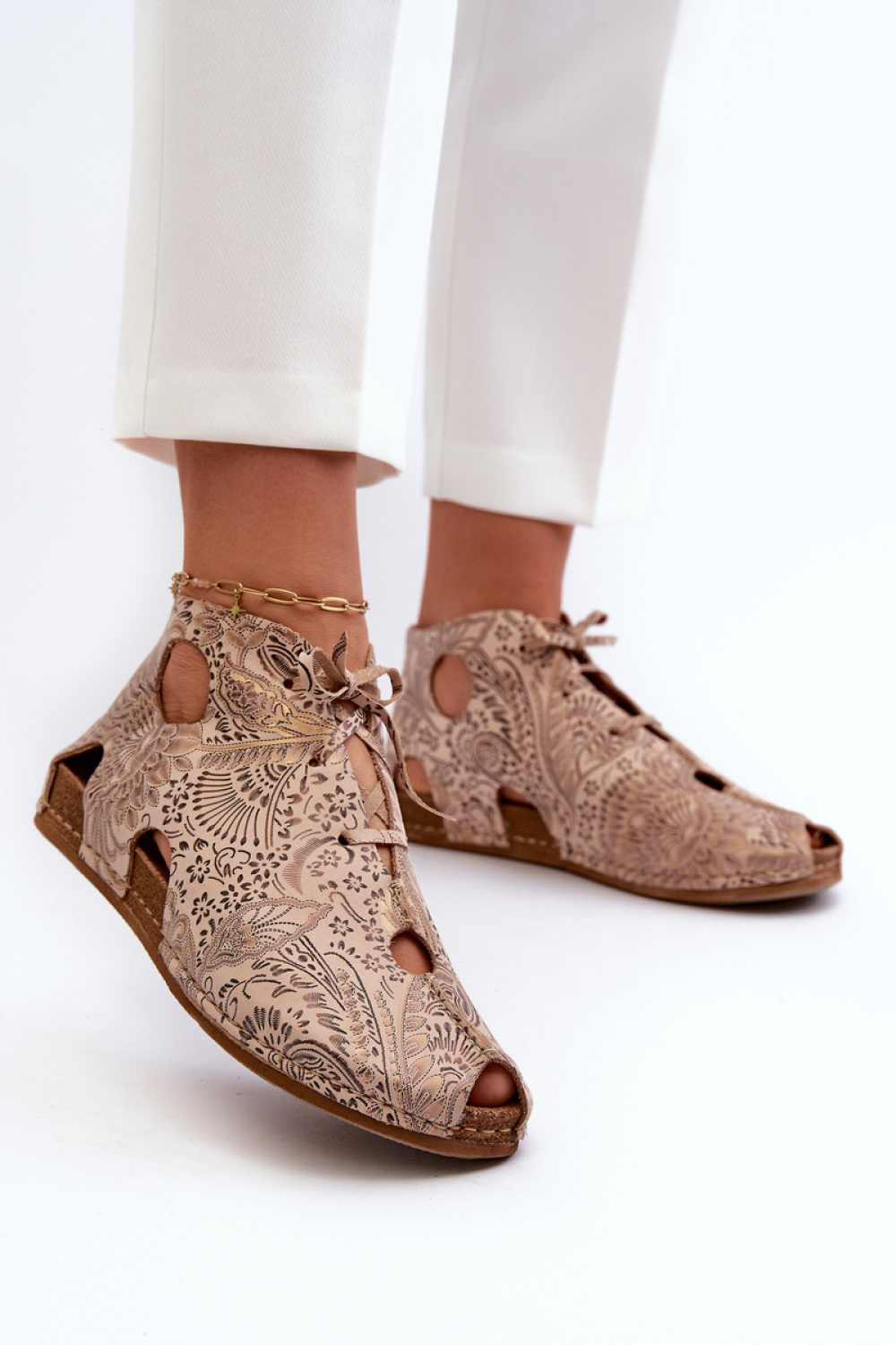 Botki Model Maciejka 03426-02 Beige - Step in style - obrazek 3