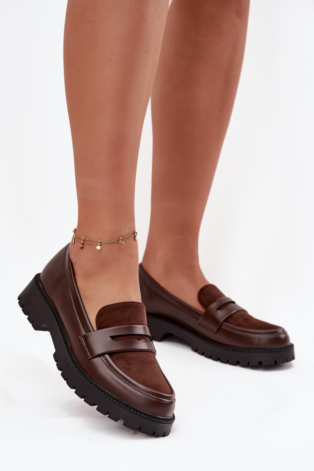 Mokasyny Model Cailen H8-960M CZekolada - Step in style